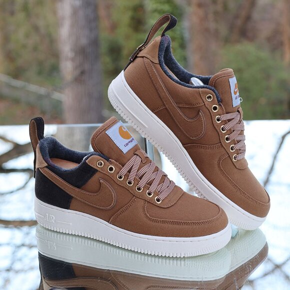 Nike Air Force 1 Low Carhartt WIP Ale Brown Men’s Size 9 AV4113-200 - Picture 3 of 16